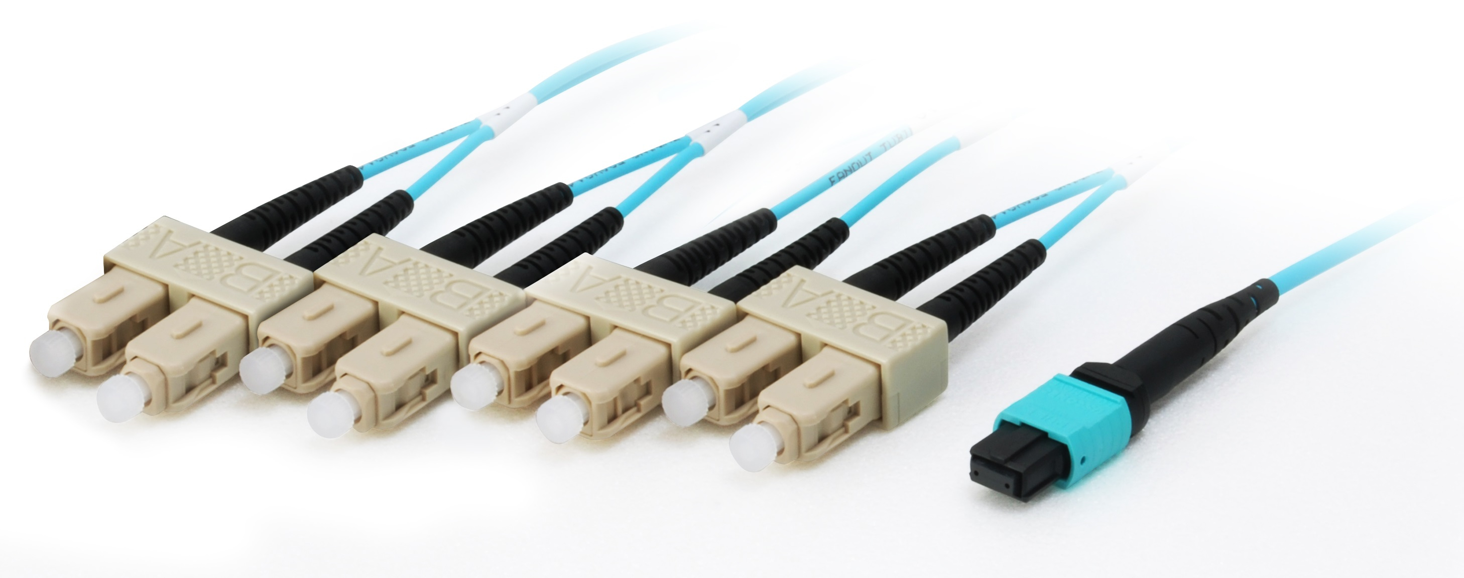 Equip Patchkabel MTP->SC 10.00m 8Faser M/M OM4 türkis Polybeutel