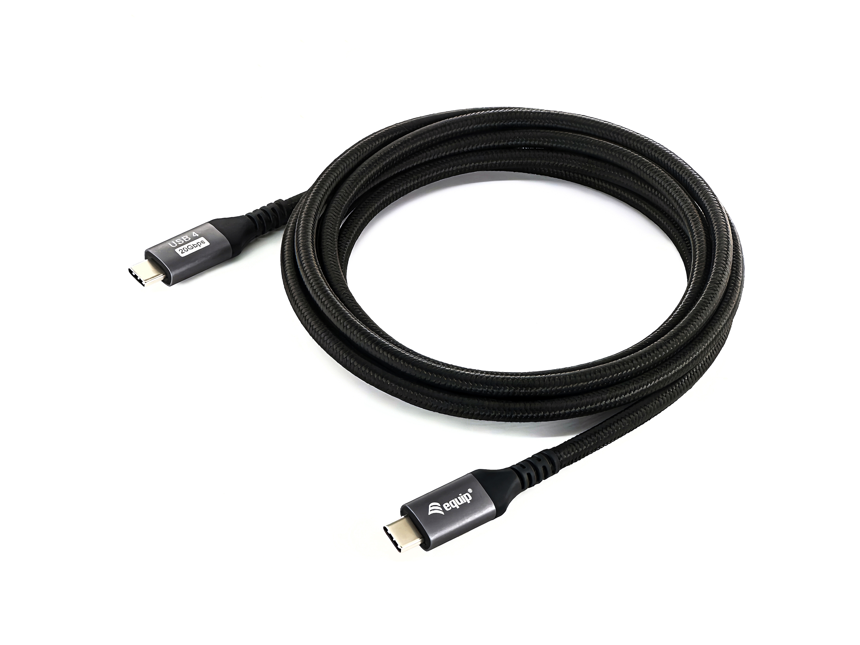 Equip Kabel USB-C4.0->C Gen2x2 PD100W St/St 2.00m schwarz