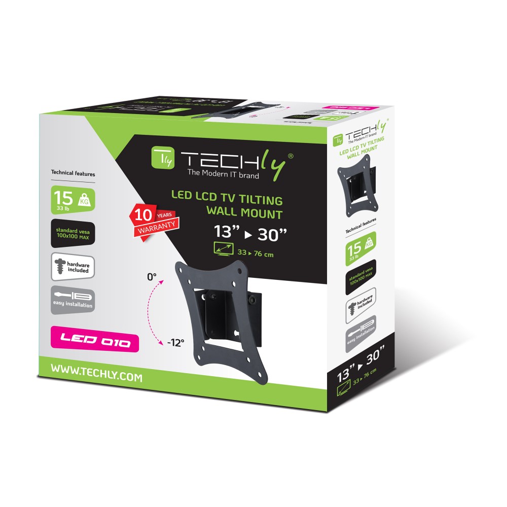 Techly Wandhalterung für LCD/LED TV 13-30 schwarz
