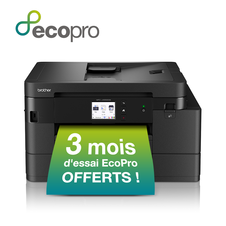brother MFC-J4550DW 4 in 1 Tintenstrahl-Multifunktionsdrucker schwarz, brother EcoPro Ready