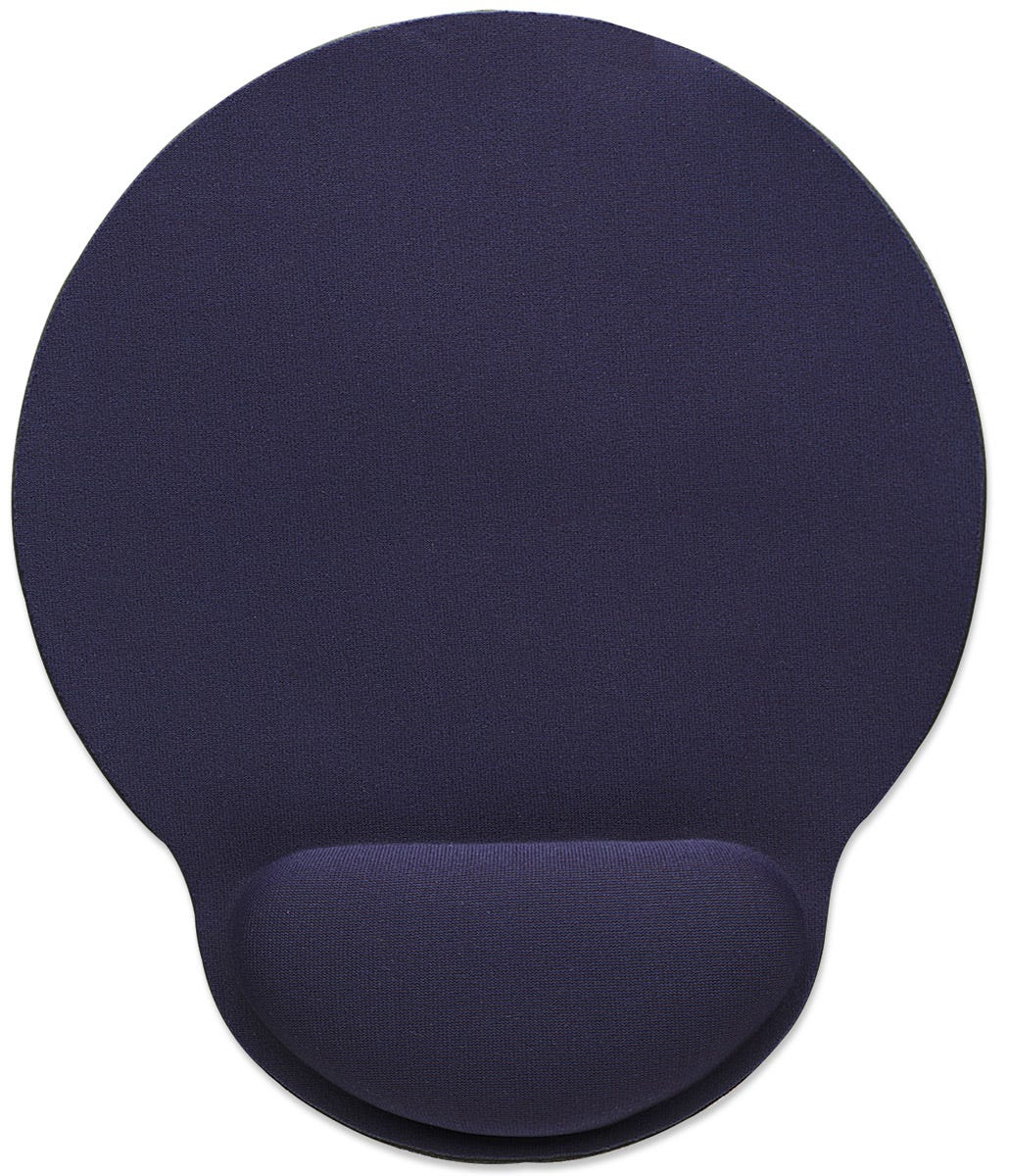 MANHATTAN Mauspad Schaumstoff mit Handballenauflage blau