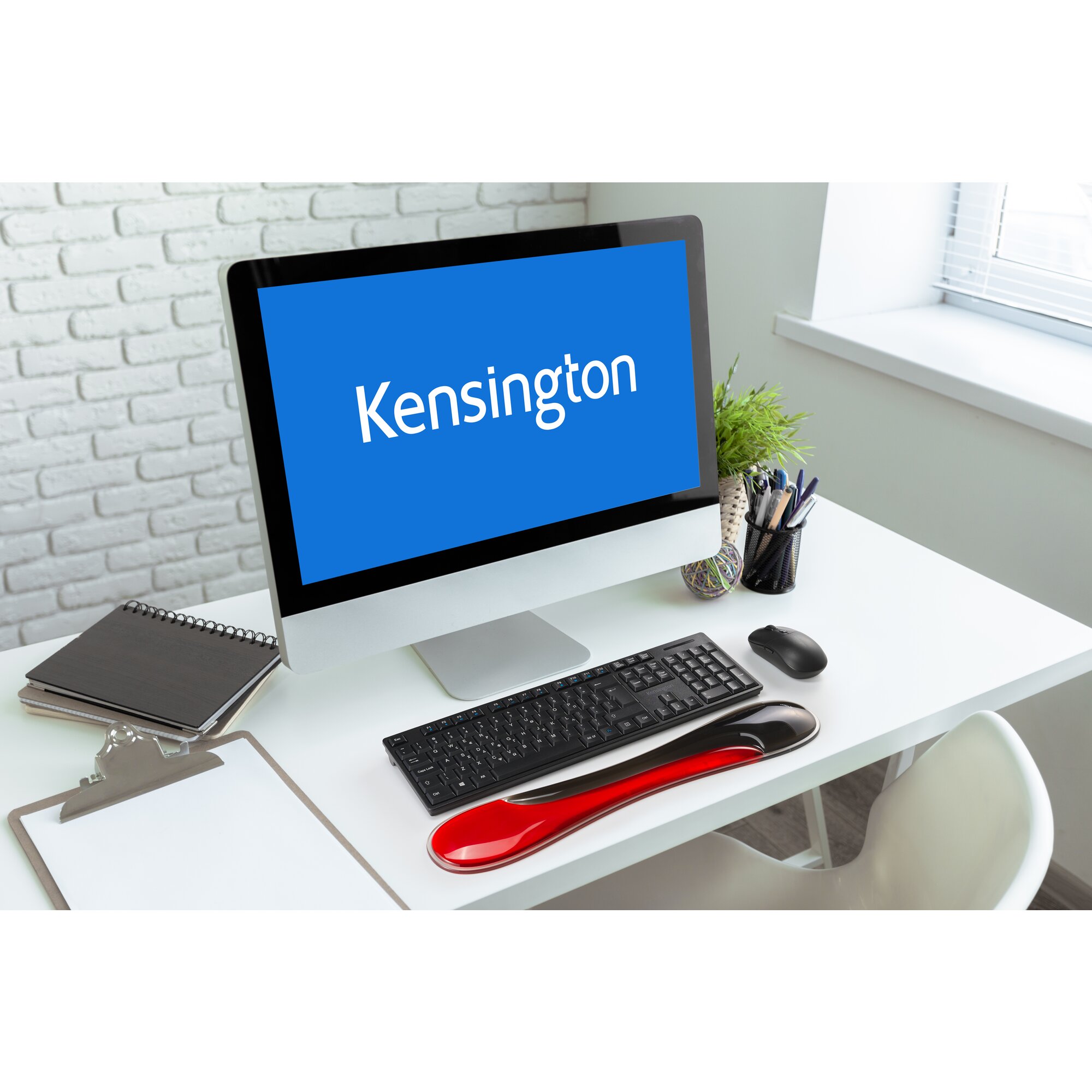 Kensington Handballenauflage Slim Duo Gel für Tastaturen rot