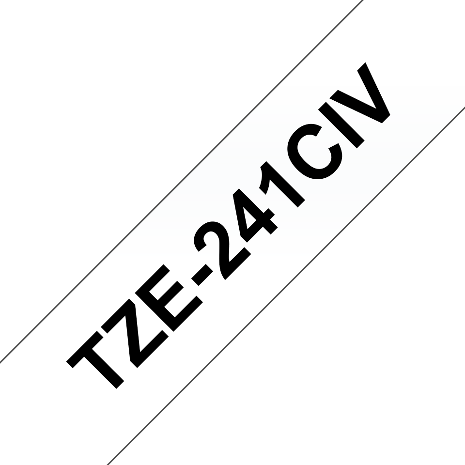 Schriftbandkassette Brother TZe-241CIV 18mm weiß/schwarz