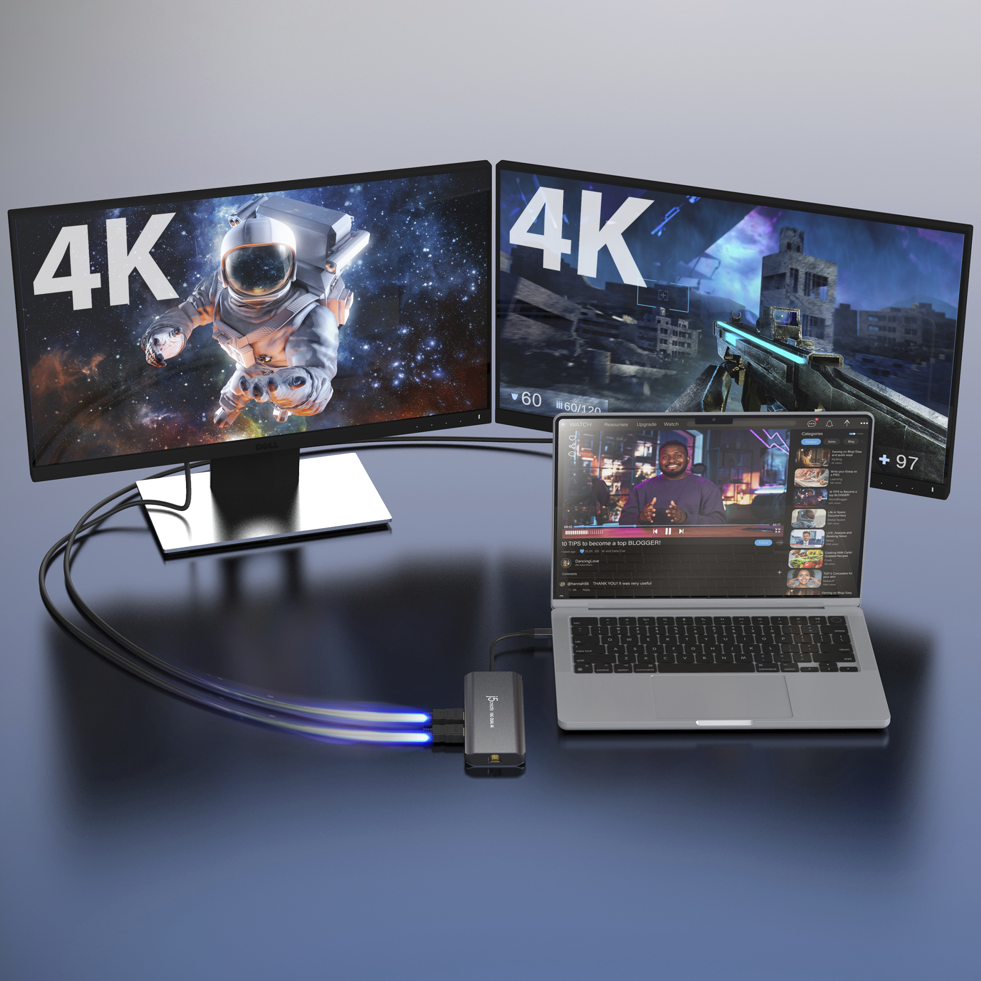 USB-C DUAL 4K HDMI 10GBPS MINI DOCK
