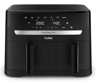 Tefal Dual Easy Fry Heißluftfritteuse, Doppelkammer 5,2 L / 3,1 L