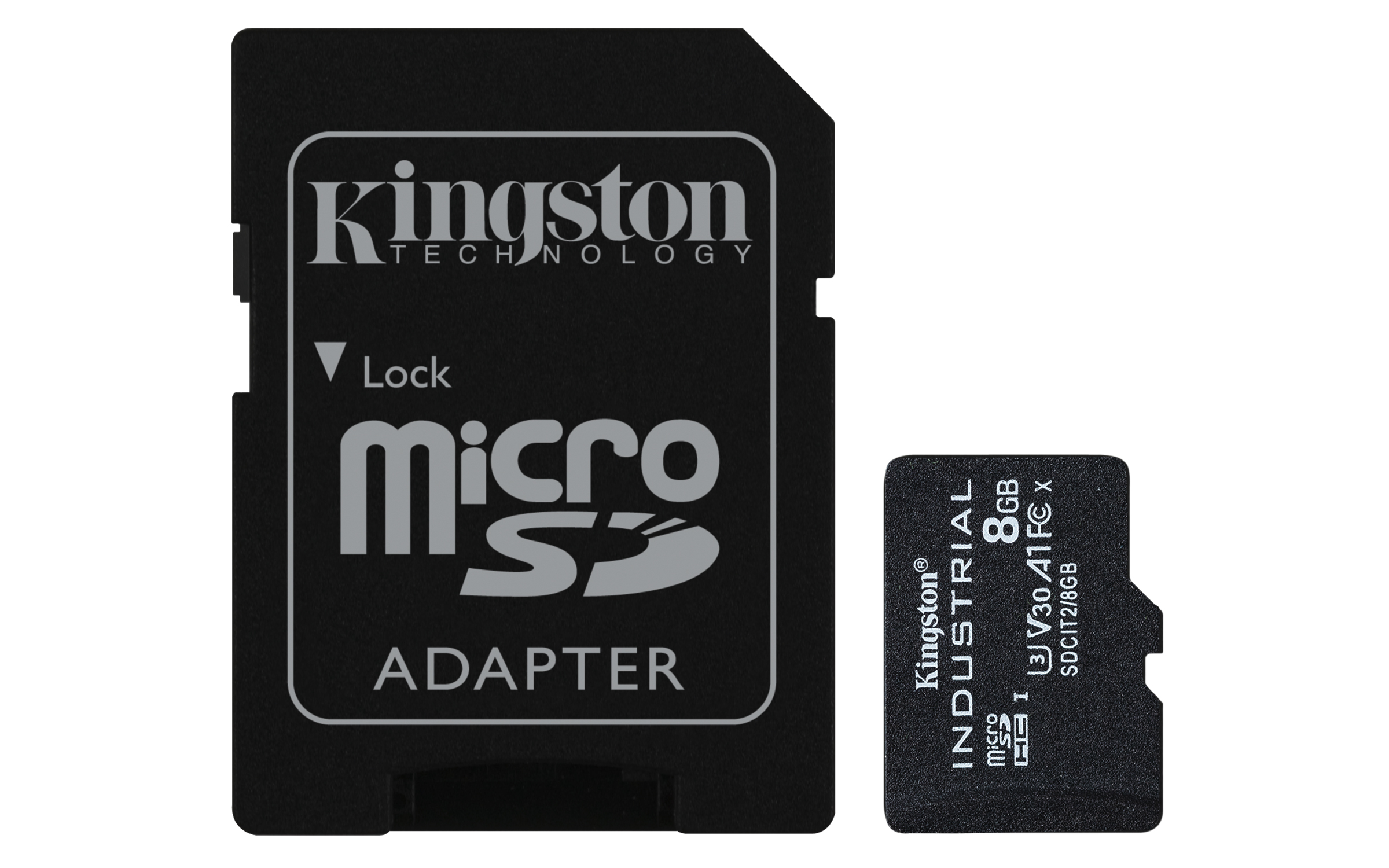 KINGSTON 8GB microSDHC Industrial C10 A1 pSLC Card + SD Adapter
