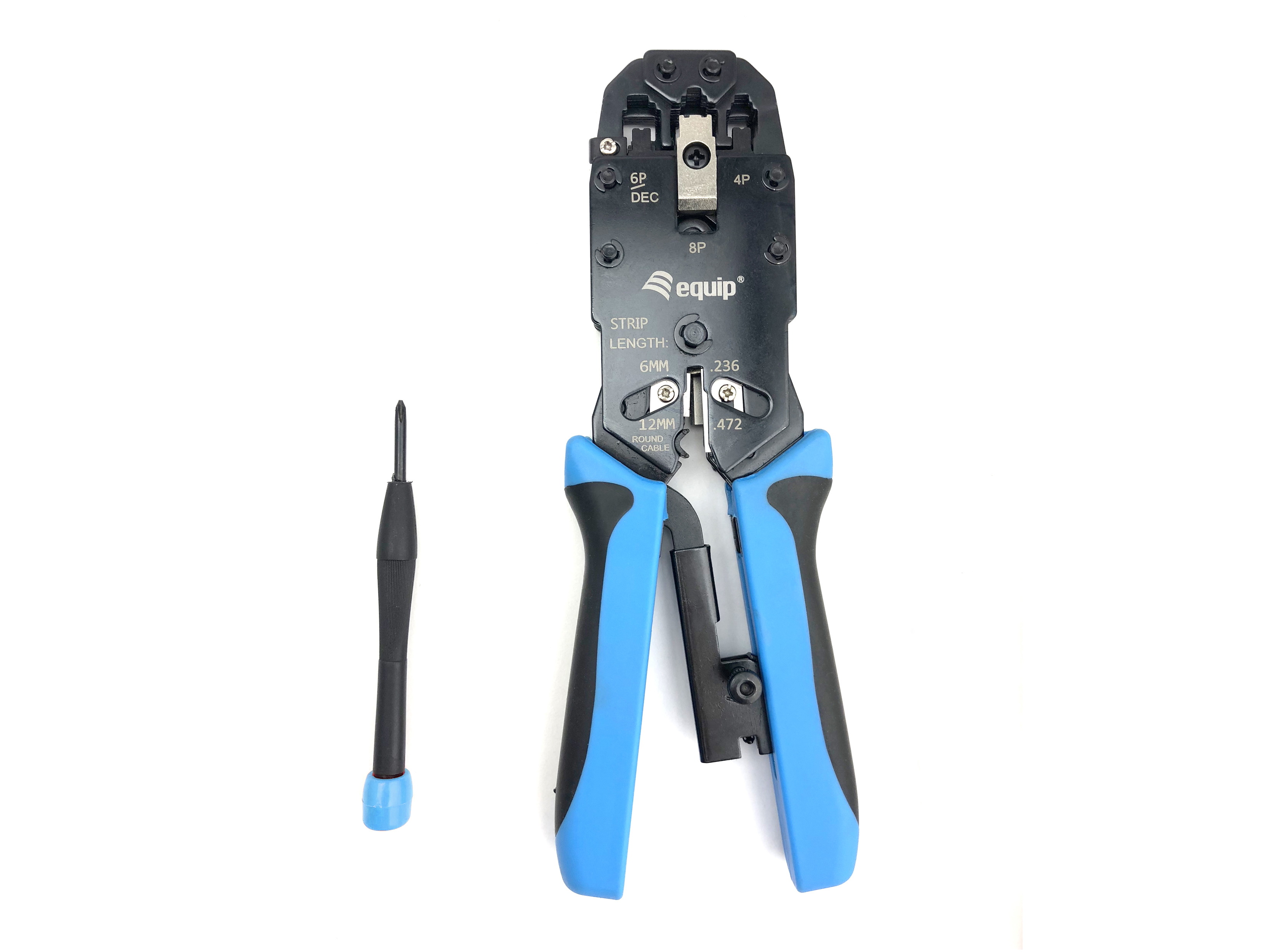 Equip Krimpzange 4P/2C->8P/8C/DEC/RJ45/RJ12/RJ11 blau