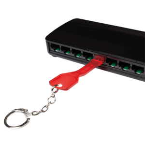 Logilink RJ45 Port Blocker Set 10Stück rot + Schlüssel