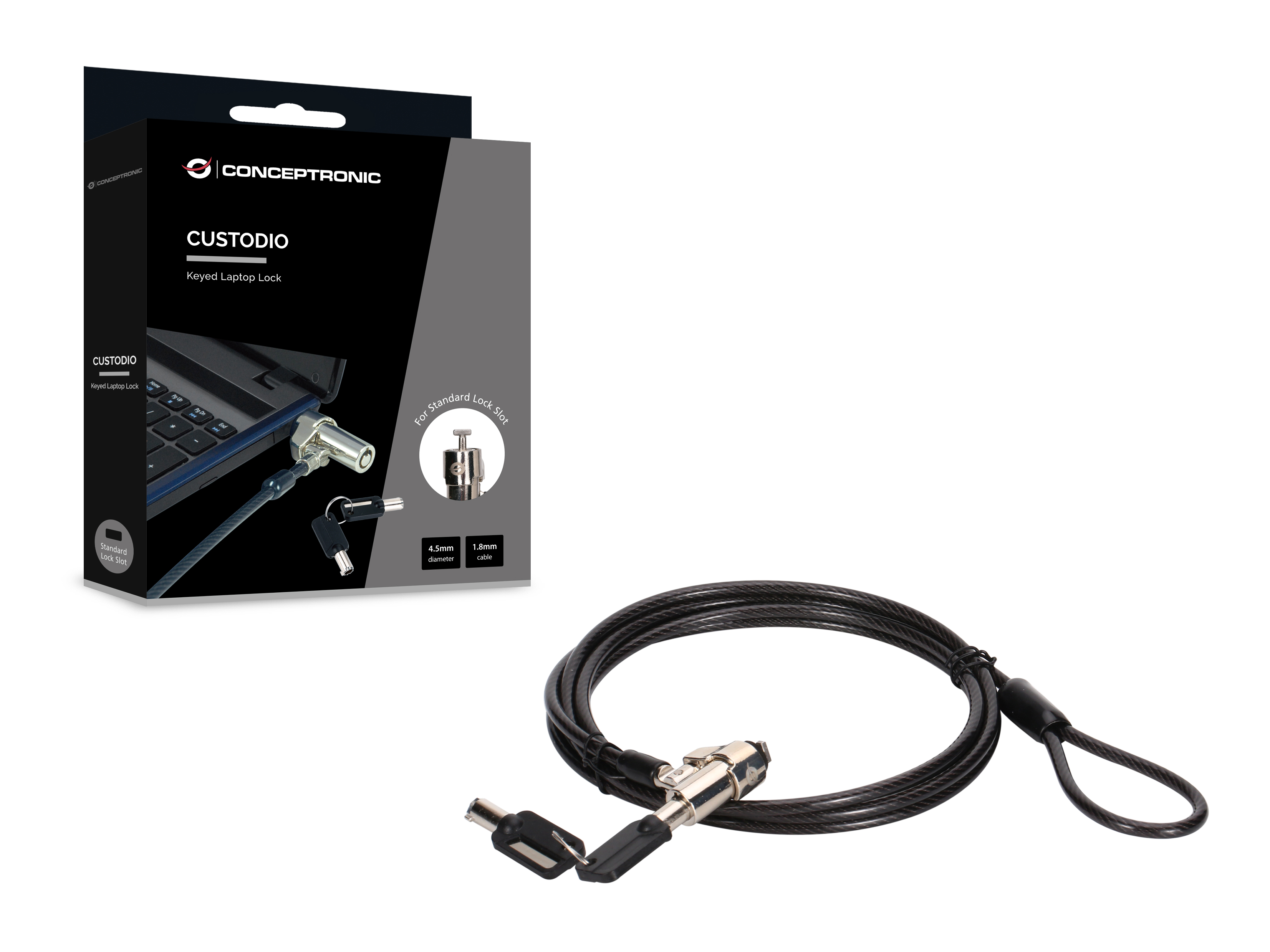 CONCEPTRONIC NBT Notebook Schlüsselschloss Standard 1.80m