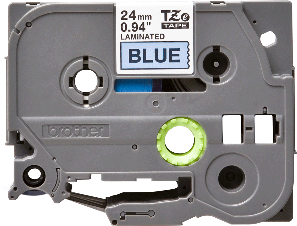 TZE-551 LAMINATED TAPE 24MM 8M BLACK ON BLUE