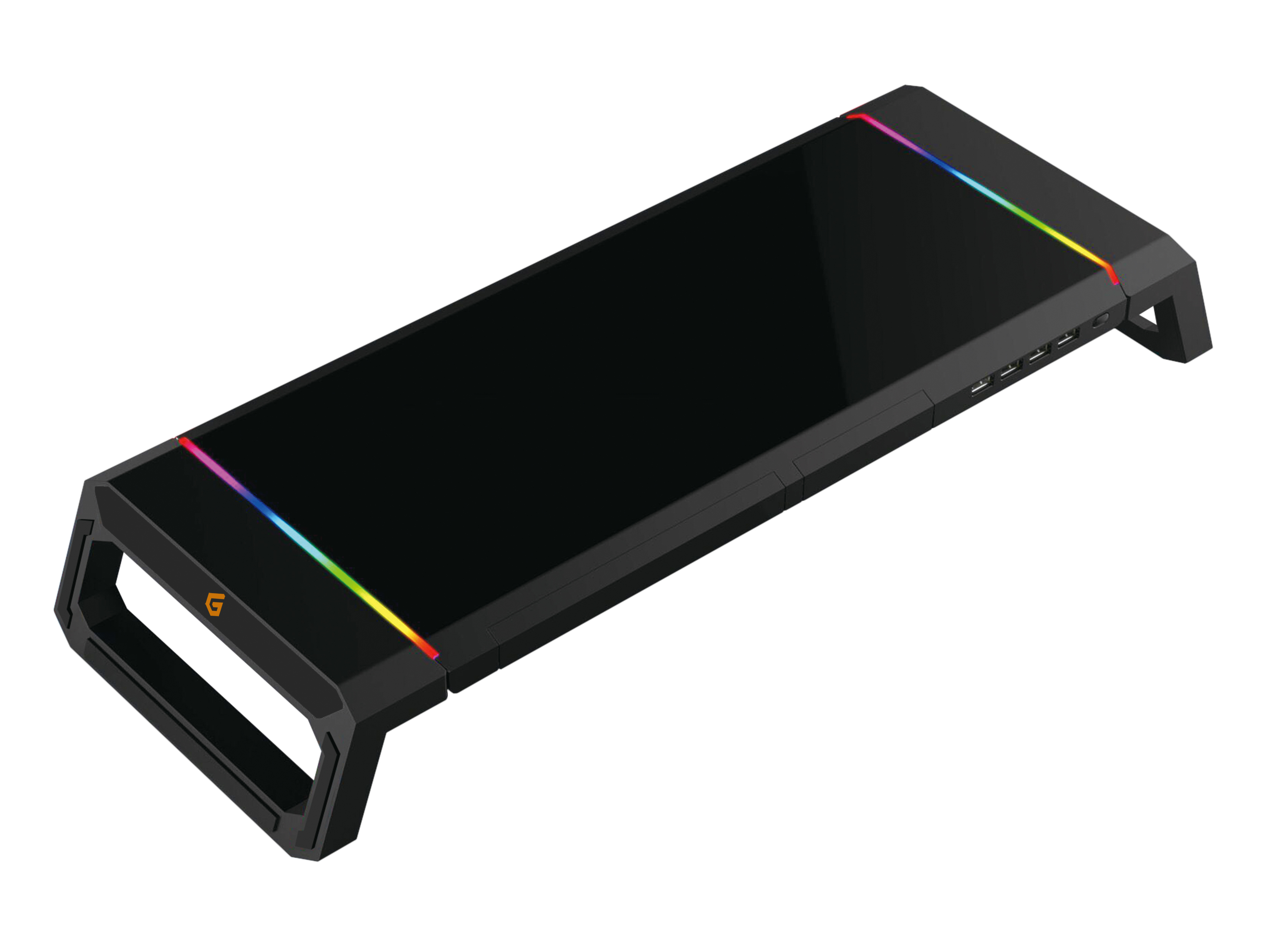 CONCEPTRONIC Monitortischerhöhung Gaming +4xUSB-A2.0 schwarz