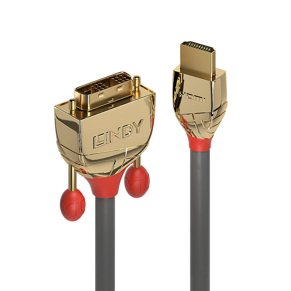10M HDMI AN DVI KABEL GOLD LINE