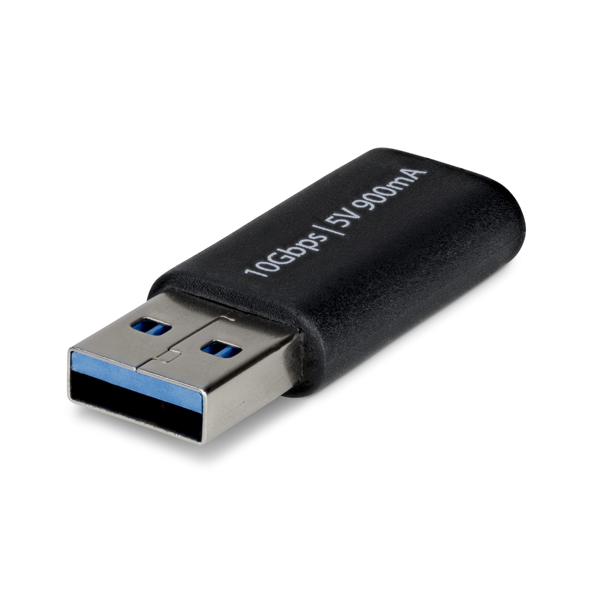 StarTech.com USB-A zu USB-C Adapter 10Gbps 5V 900mA Schwarz