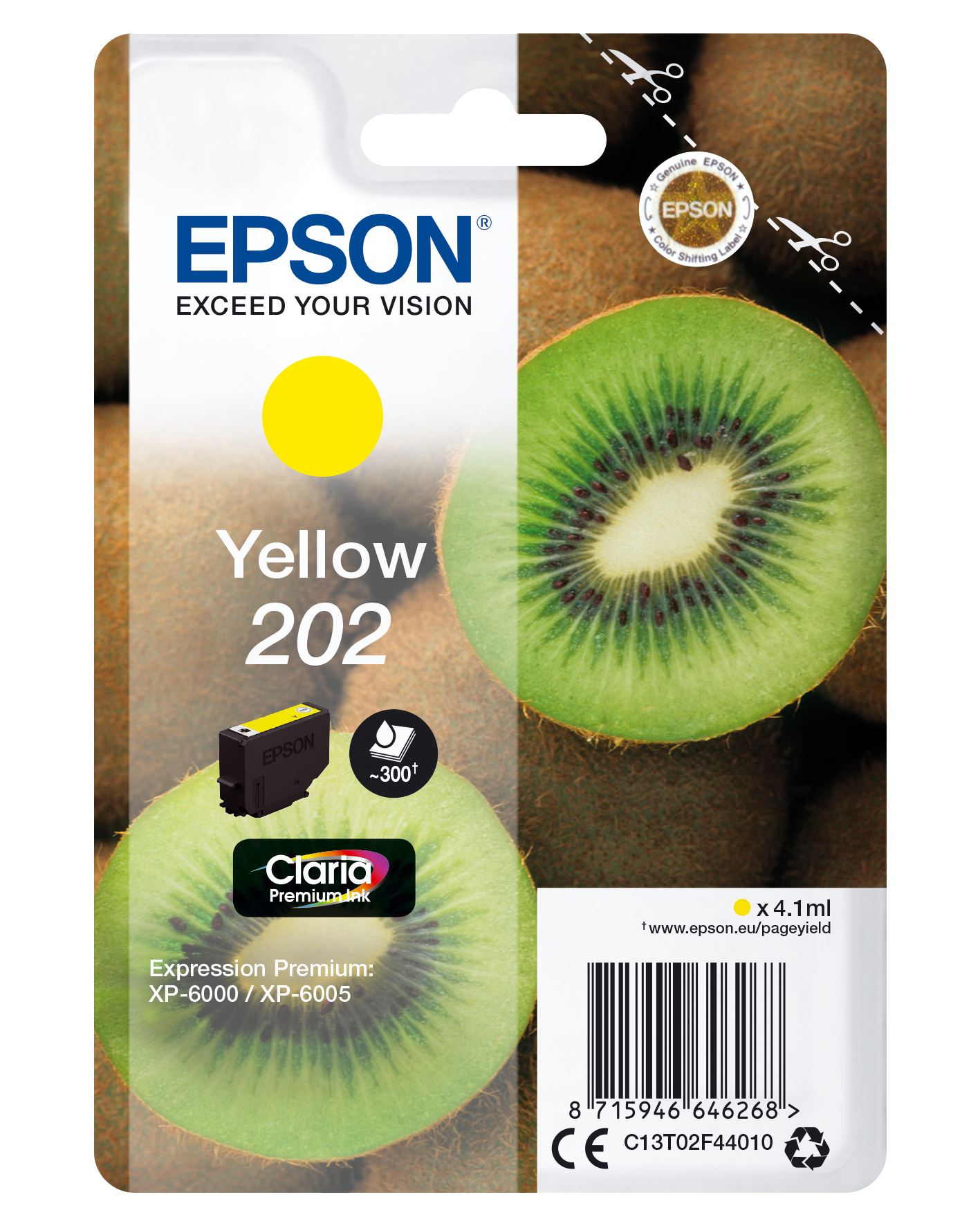 EPSON 202/T02F44 (Kiwi) gelb Druckerpatrone