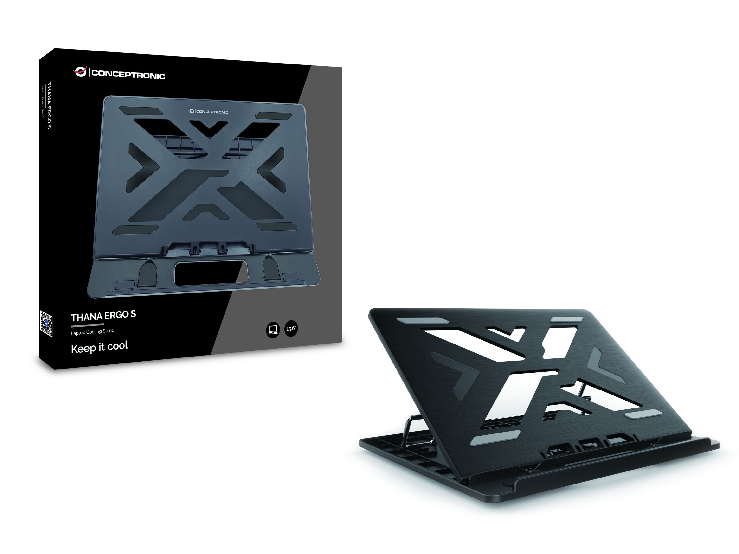 CONCEPTRONIC Laptop-Kühlpad 50Kg ERGO 15.6 sw
