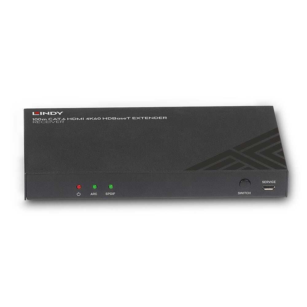 LINDY 100m Cat.6 HDMI 4K60 HDBaseT ExtenderReceiverIR/RS-232