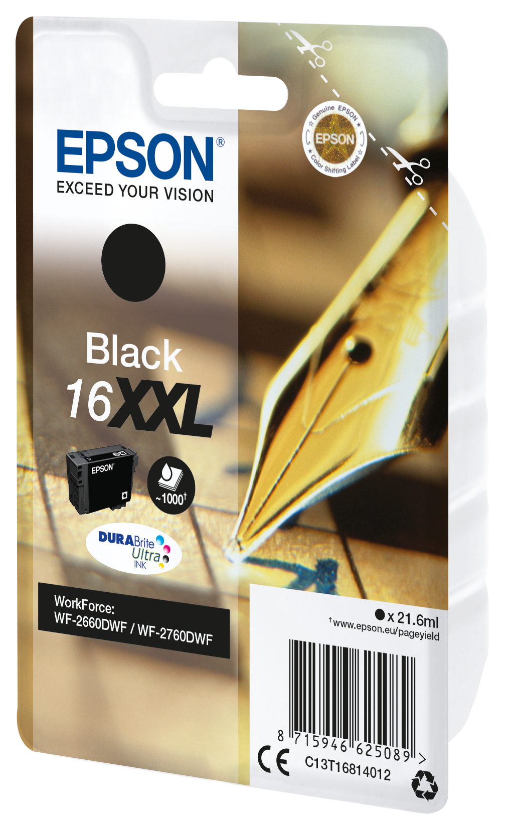 EPSON 16XXL / T1681XXL (Füller) schwarz Druckerpatrone