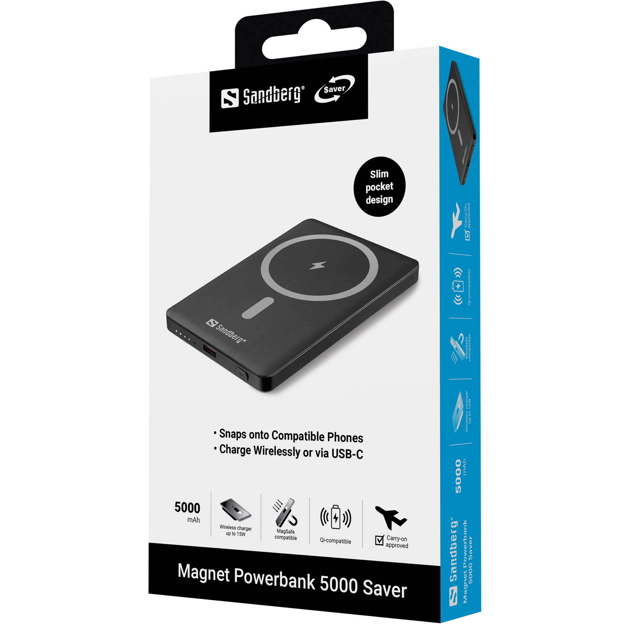 SANDBERG Magnet Powerbank 5000 Saver