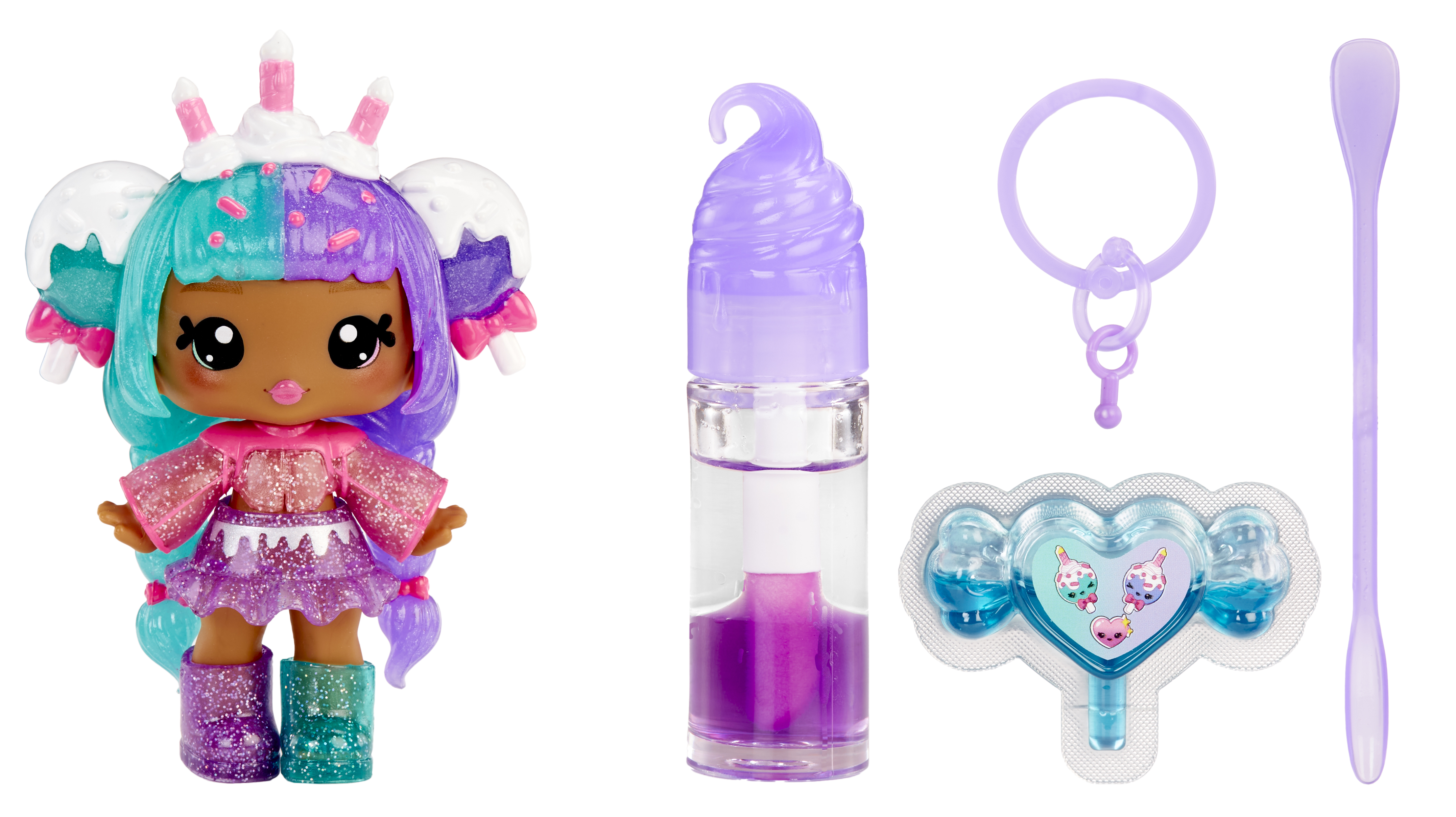 Yummiland Lip Gloss Doll: Mystery Color Change - Carly Cakepop, Puppe