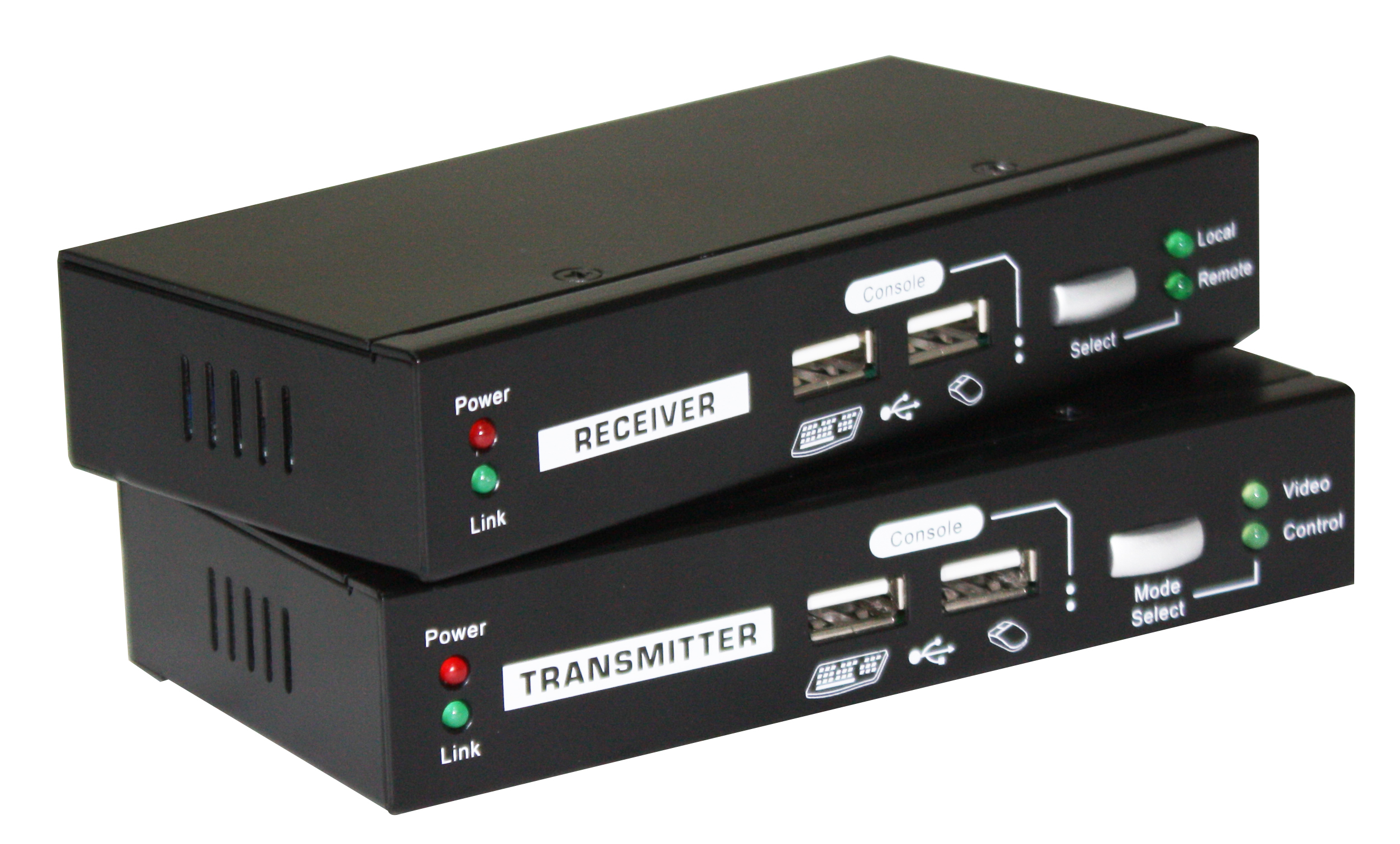 LevelOne KVM Extender Cat5 2xUSB-A,2xVGA schwarz