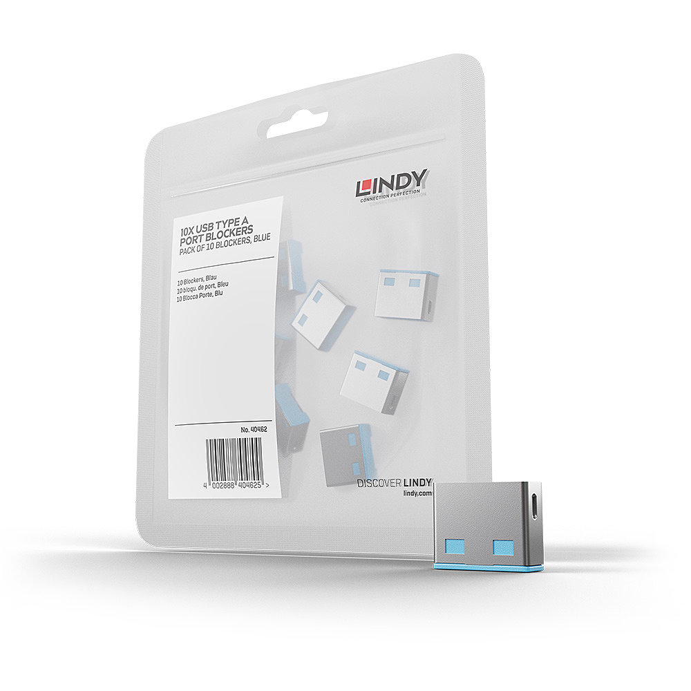 LINDY USB Typ A Portschlösser 10xBlau Erweiterung für 40452