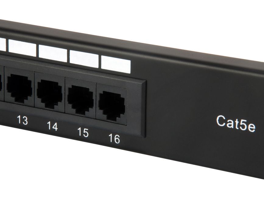 Equip 19 Patchpanel 16xRJ45 Cat5e UTP 1U 100MHz RAL9005