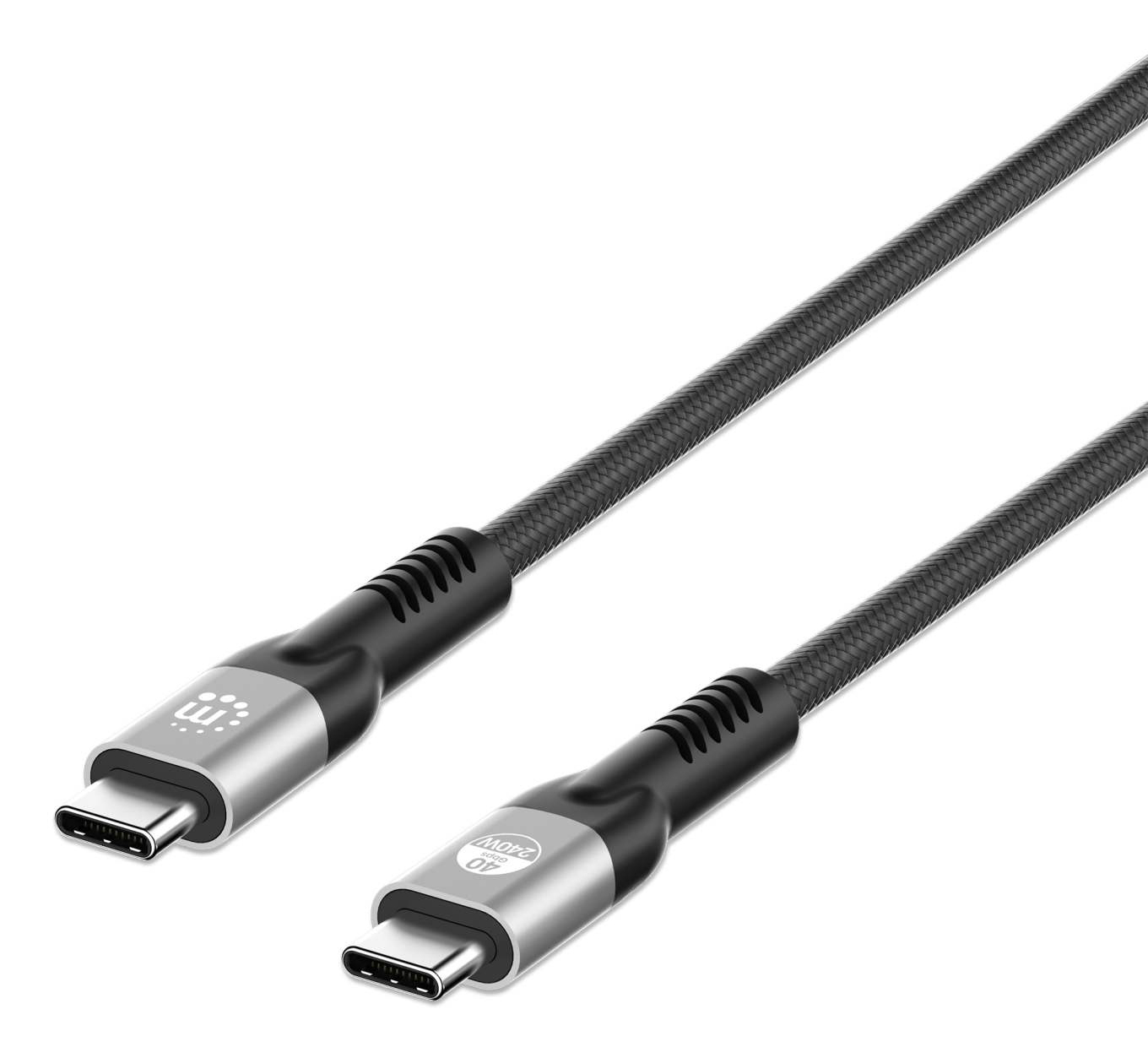 MANHATTAN USB4 Typ C40 Gbit/s 8K Video und 240W EPR Ladekabel 2 m USB4 Gen 3x2 8K60Hz Single-Display 4K60Hz Dual-Display