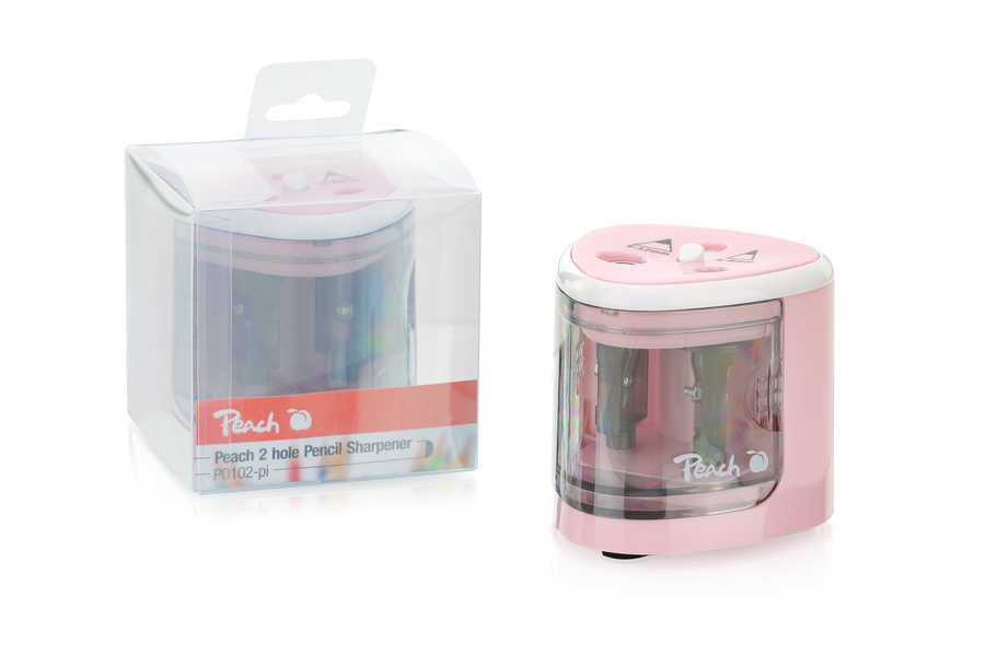 Peach Elektrischer Stiftspitzer PO102 universal pink