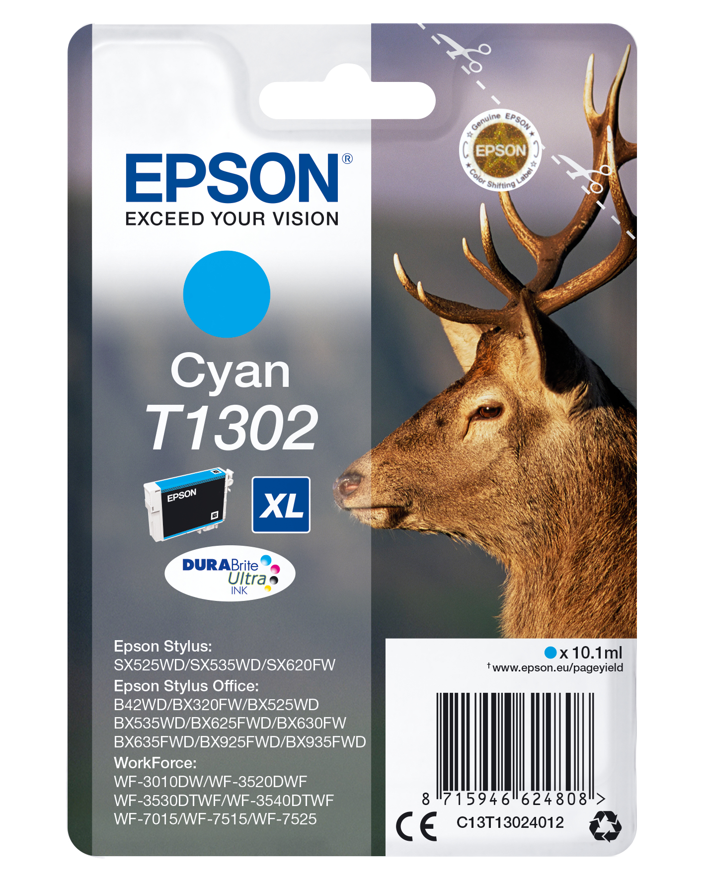 EPSON T1302XL (Hirsch) cyan Druckerpatrone