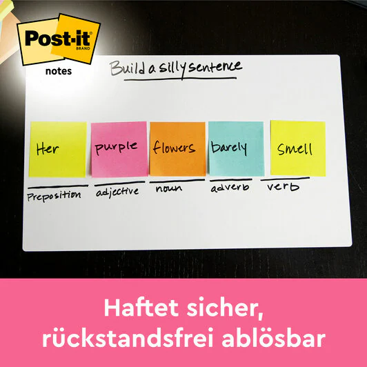 Post-it® Poptimistic Collection Haftnotizen farbsortiert, 6 Blöcke
