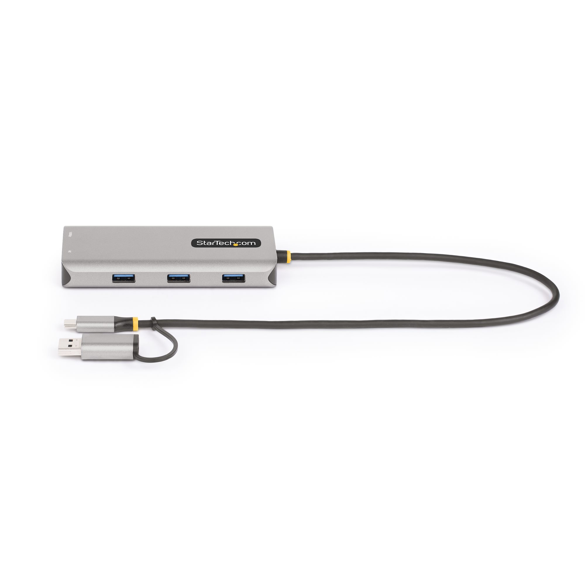STARTECH.COM USB-C and USB-A Multiport Adapter Dual HDMI 4K/1080p 3Port USB Hub USB-C to A Dongle Mini Travel Laptop Docking Station