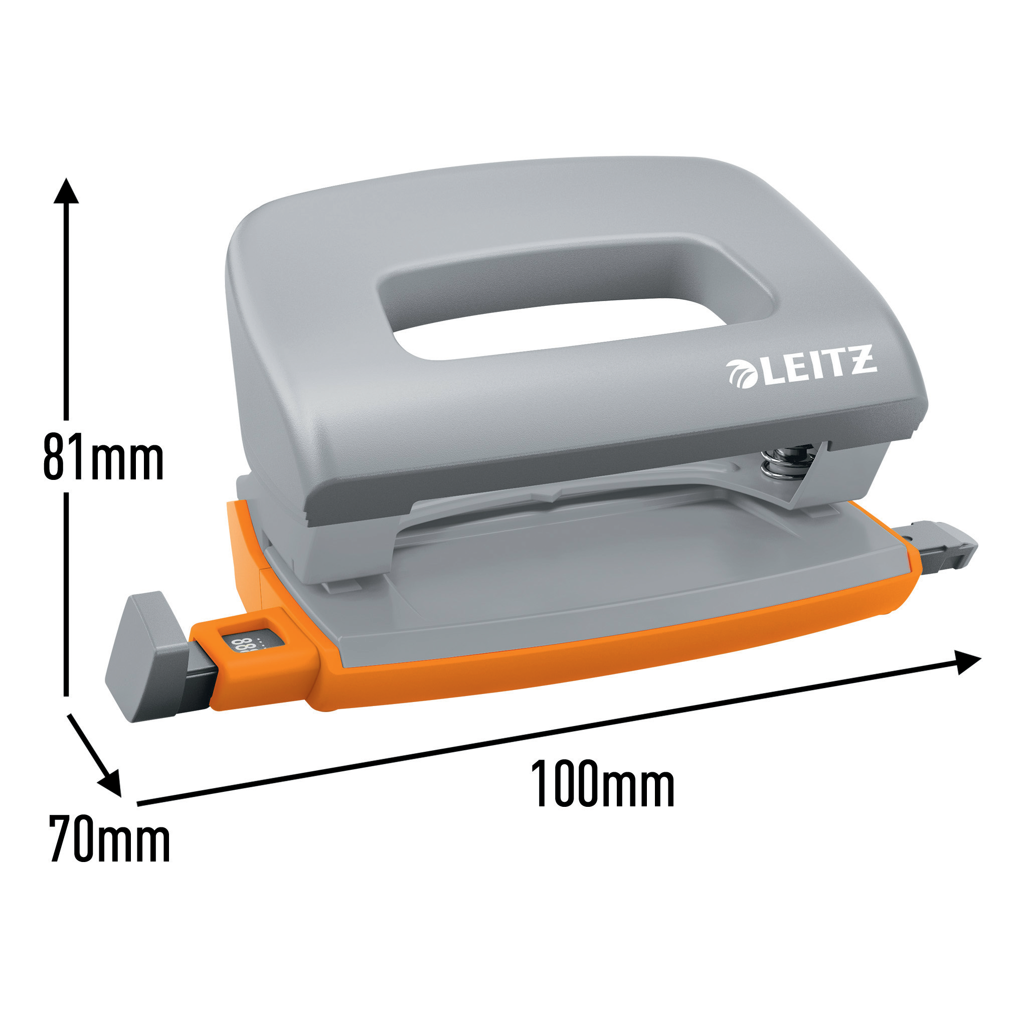 LEITZ Locher und Heftgeräte Set Urban Chic grau/orange