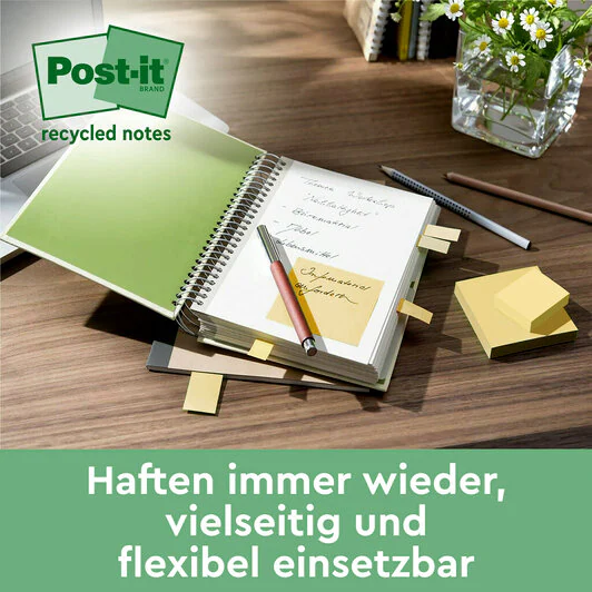 Post-it® Recycling Z-Notes Haftnotizen farbsortiert, 16 Blöcke