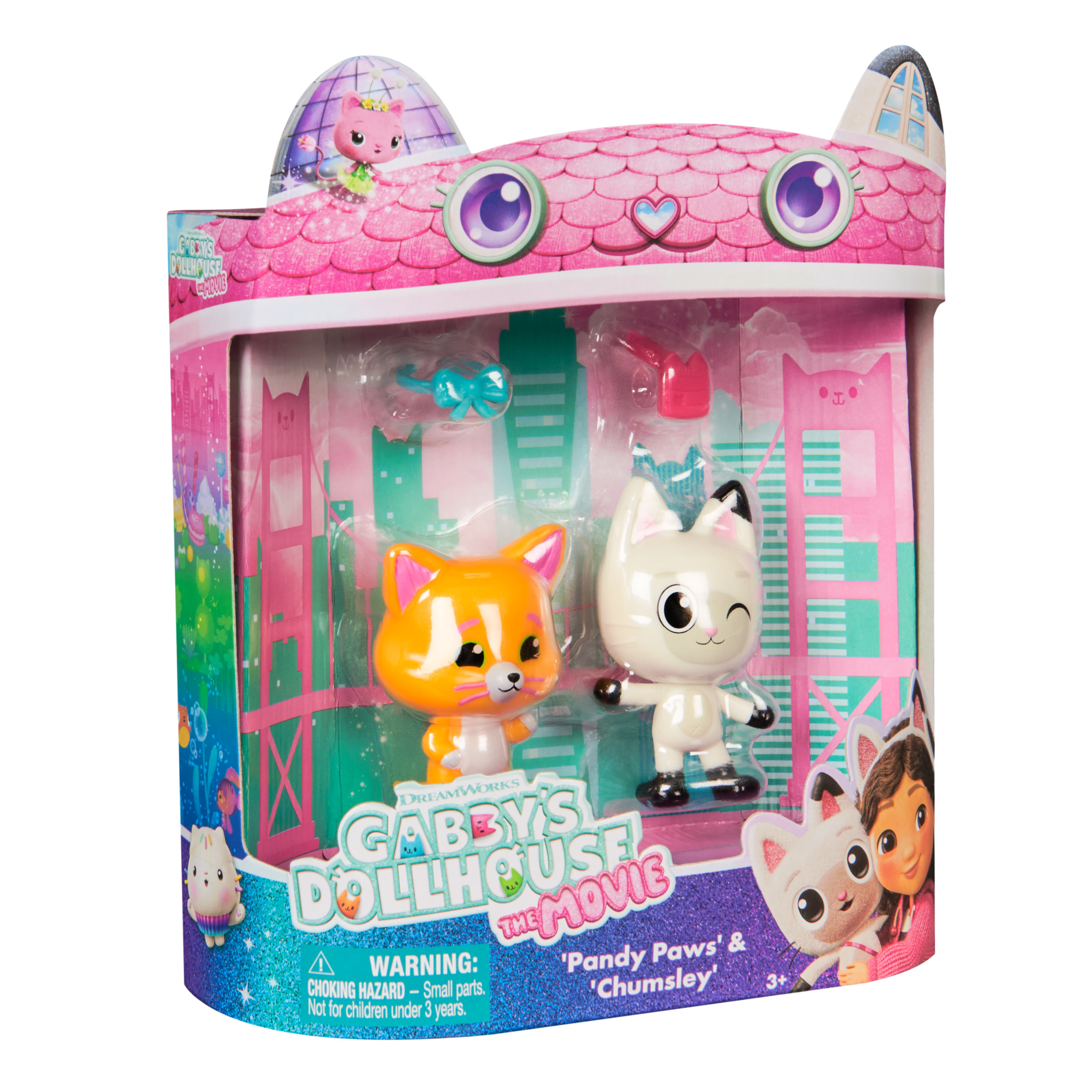 Gabby''s Dollhouse: Der Film - Panda Pfötchen & Leopold Figuren-Set, Spielfigur