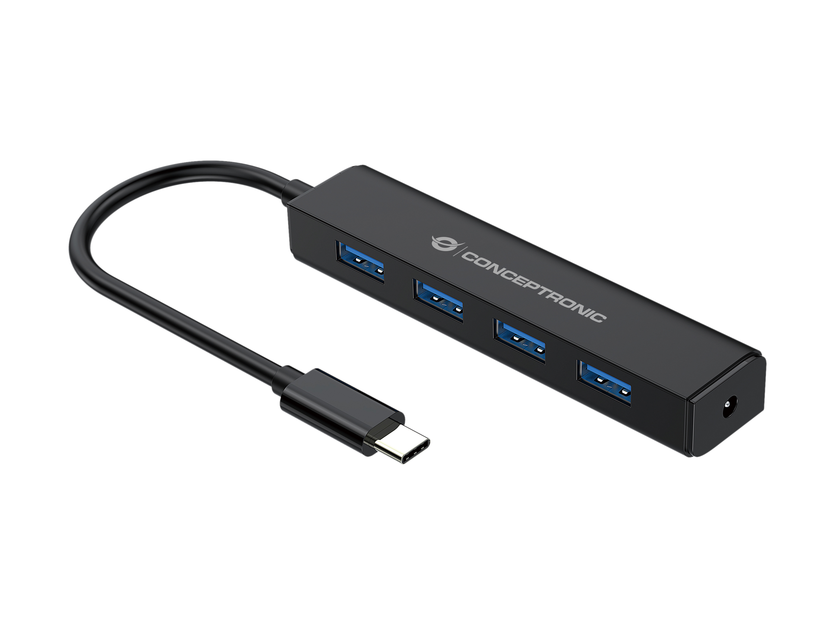 CONCEPTRONIC 4-Port Hub USB-C3.2Gen1->4xA3.0 o.Netz. sw