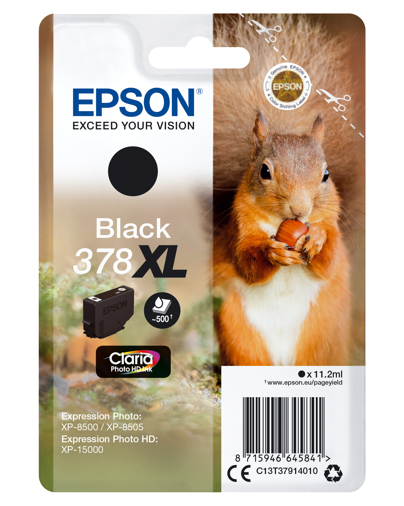 EPSON 378XL/T37914 (Eichhörnchen) schwarz Druckerpatrone