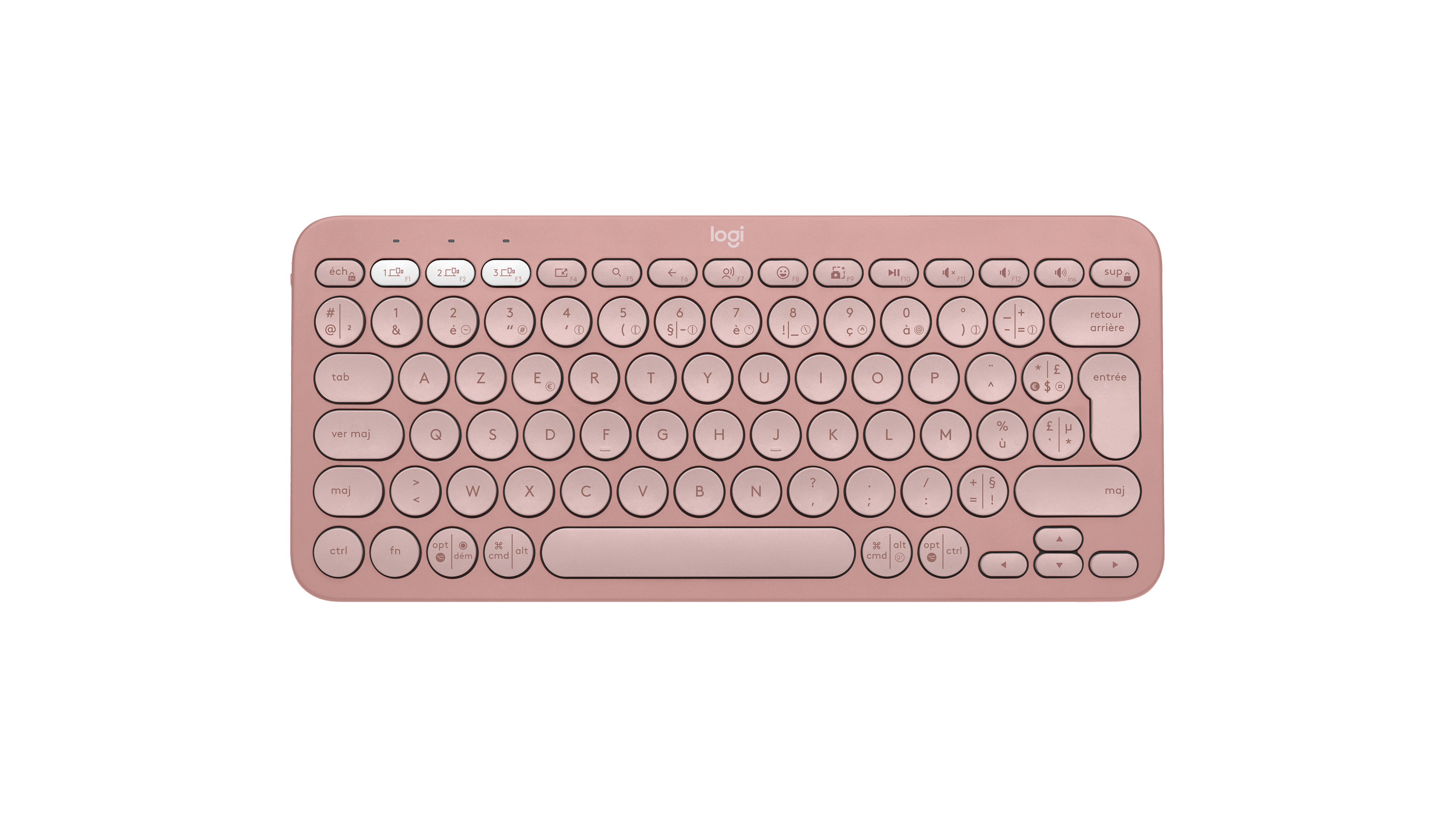 LOGITECH Pebble Keys 2 K380s - TONAL ROSE - (FRA) - BT - N/A - CENTRAL-419 - UNIVERSAL