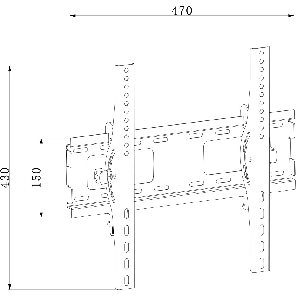 EFB Techly Wandhalterung für LED/LCD 58,42cm 23Zoll - 139,7cm 55Zoll