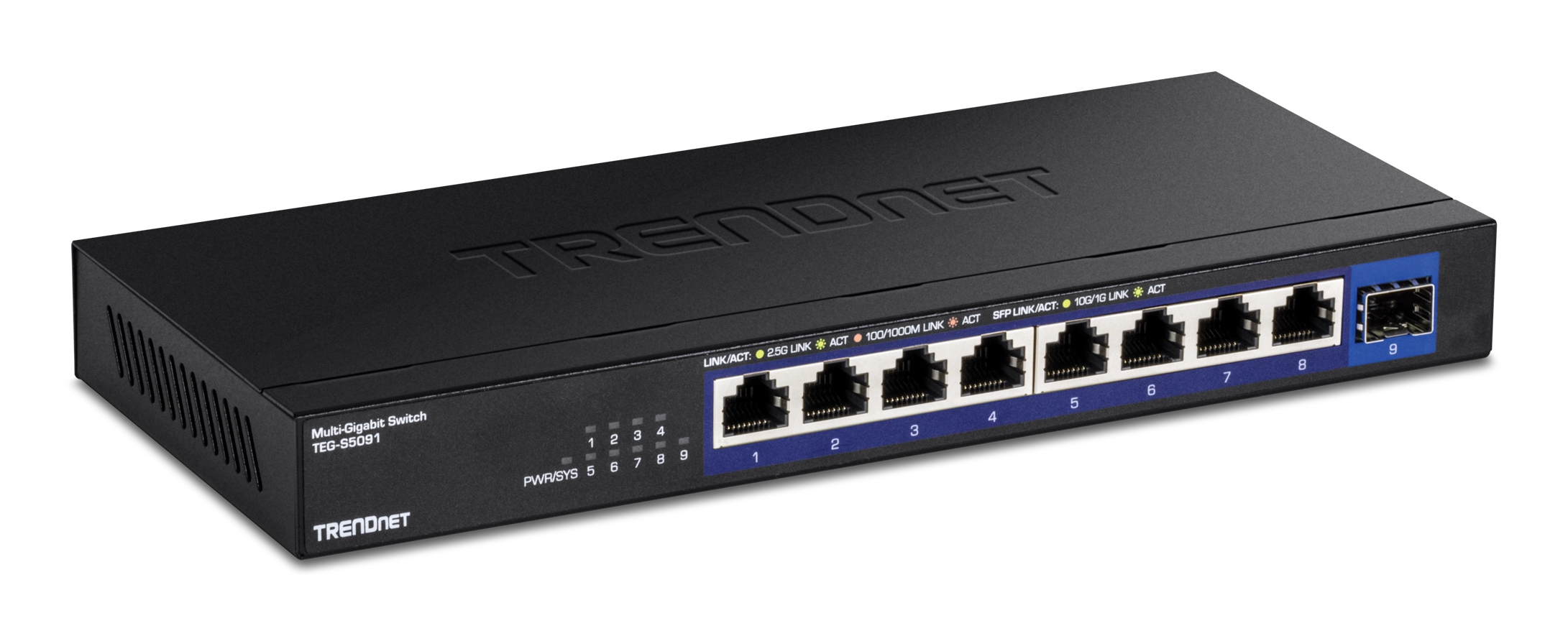 9-PORT 2.5G UNMANAGED SWITCH W. 10 G SFP+ PORT