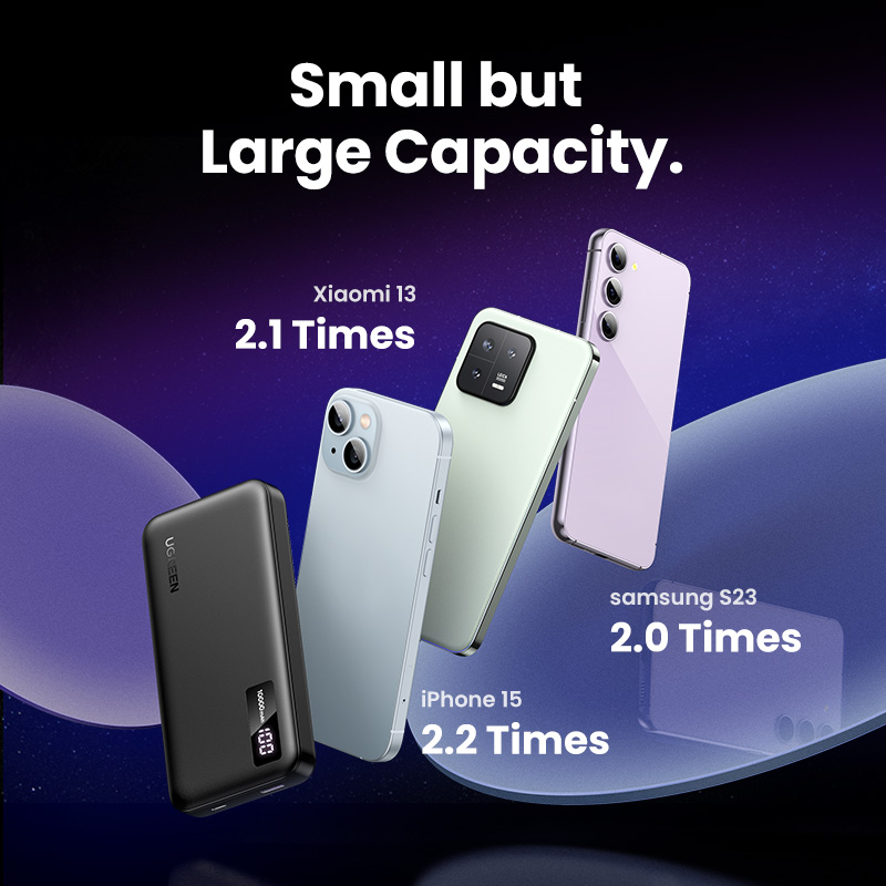 UGREEN PB311 Powerbank 10.000mAh 20W PD3.0 QC3.0 1x USB-A 1x USB-C LED Display