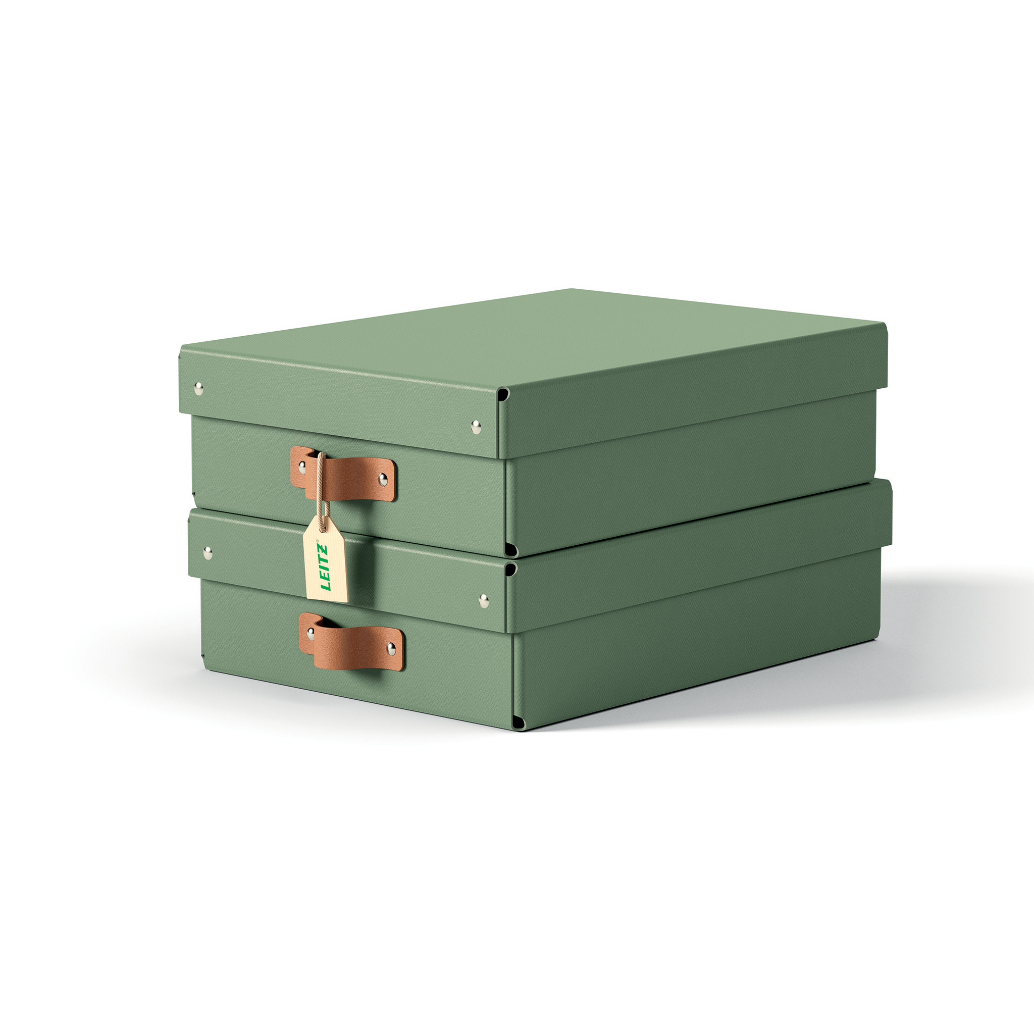 LEITZ Puro Aufbewahrungsboxen 8,0 l grün 27,0 x 37,0 x 10,0 cm, 2 St.