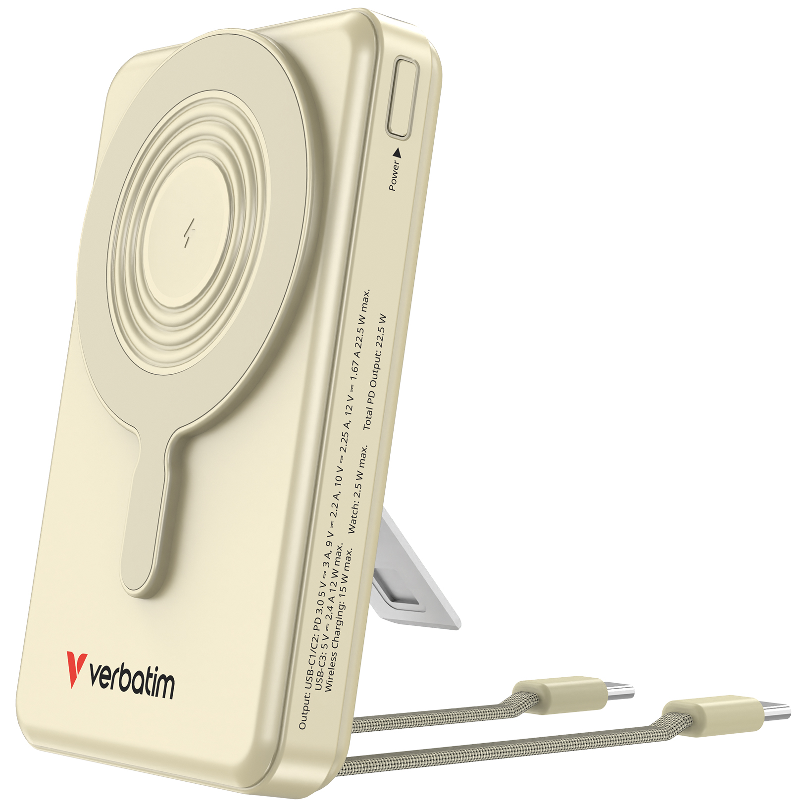 Verbatim Charge´n´Go Power Bank 2C & Display 10000mAh gold