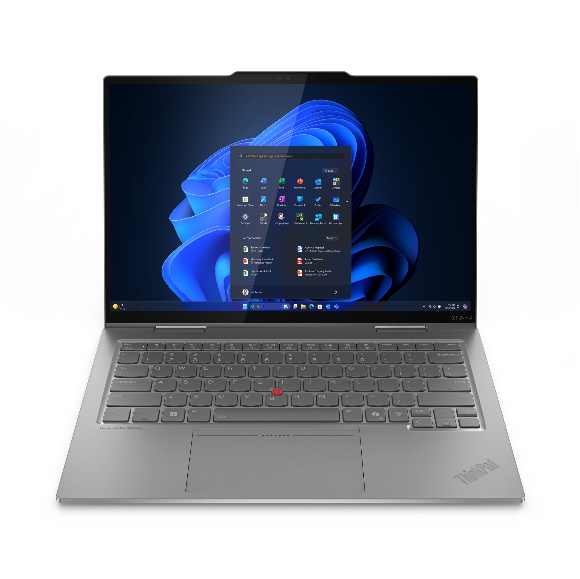 LENOVO ThinkPad X1 2-in-1 G10 Intel Core Ultra 7 258V 35,56cm 14Zoll 2.8K 32GB 1TB SSD UMA W11P Copilot+PC 5G Grey TopSeller