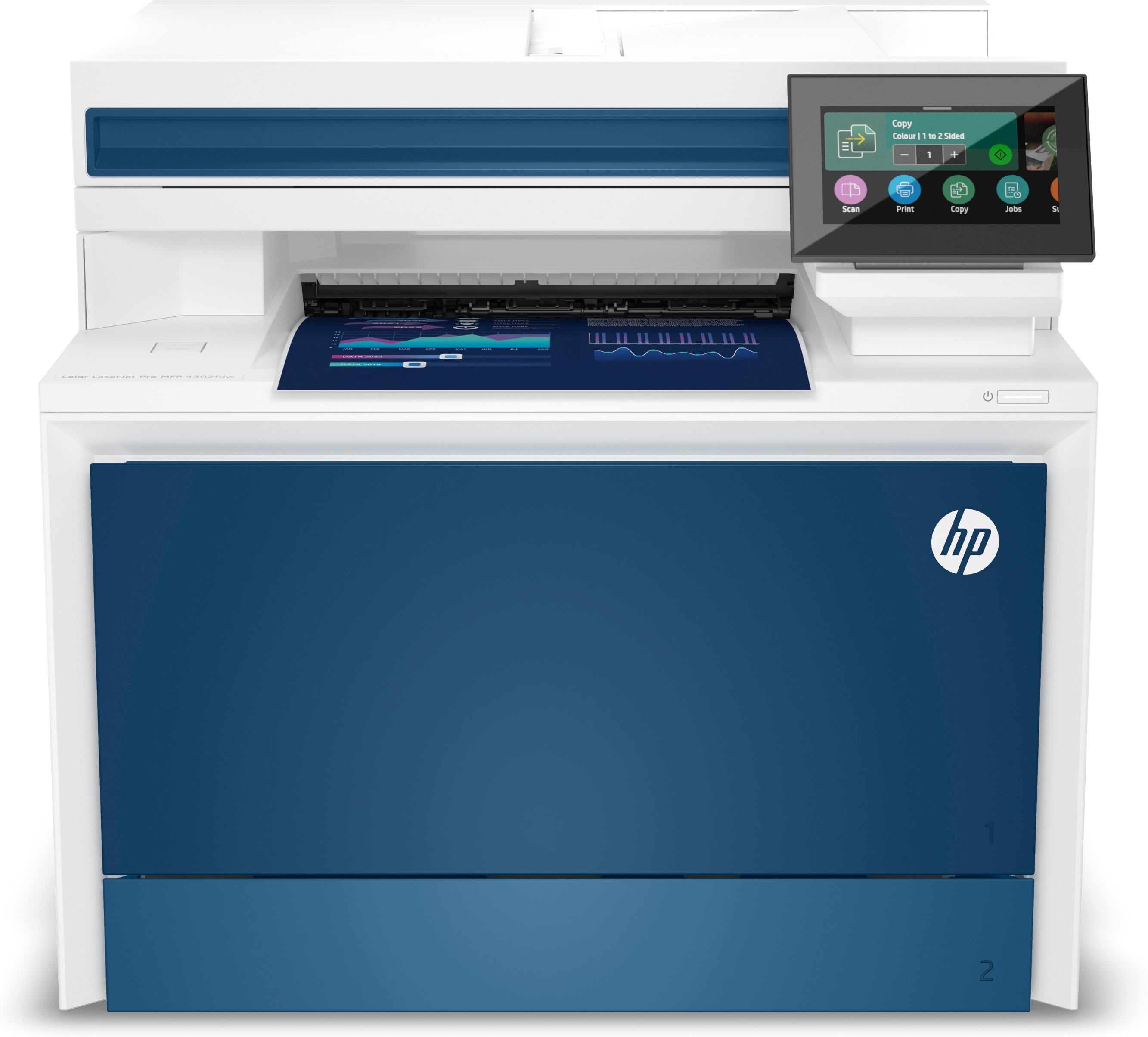 HP Color LaserJet Pro MFP 4302fdw 4 in 1 Farblaser-Multifunktionsdrucker weiß