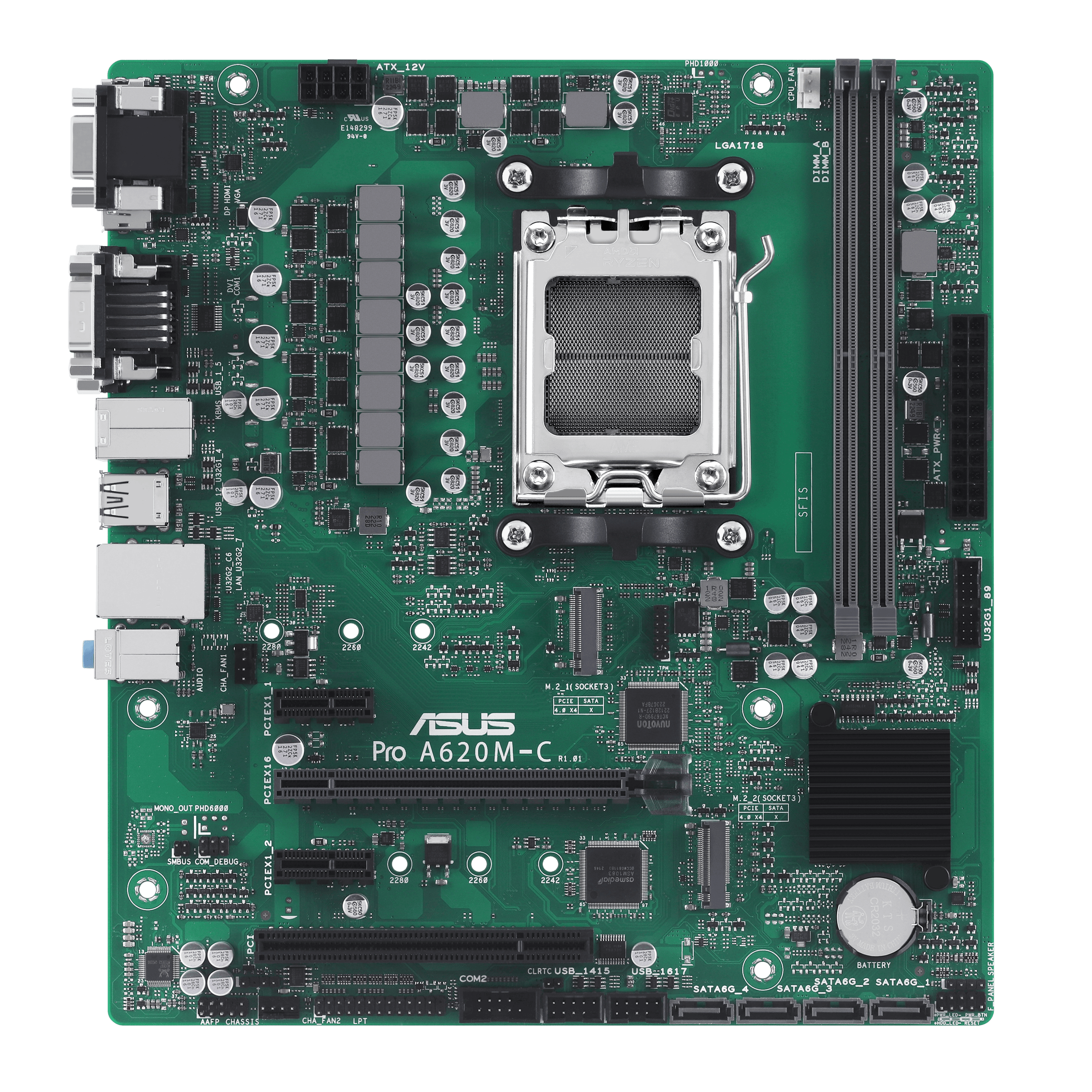ASUS PRO A620M-C-CSM AM5 2xDDR5 mATX MB 4xSATA 2xM.2