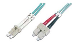 DIGITUS LWL Patchkabel LC -> SC 2.00m Multimode Duplex OM3