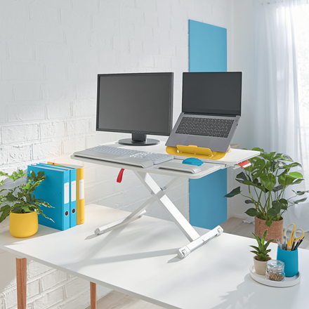 LEITZ Ergo Cosy mit Ablage Schreibtischaufsatz grau , 1 St.