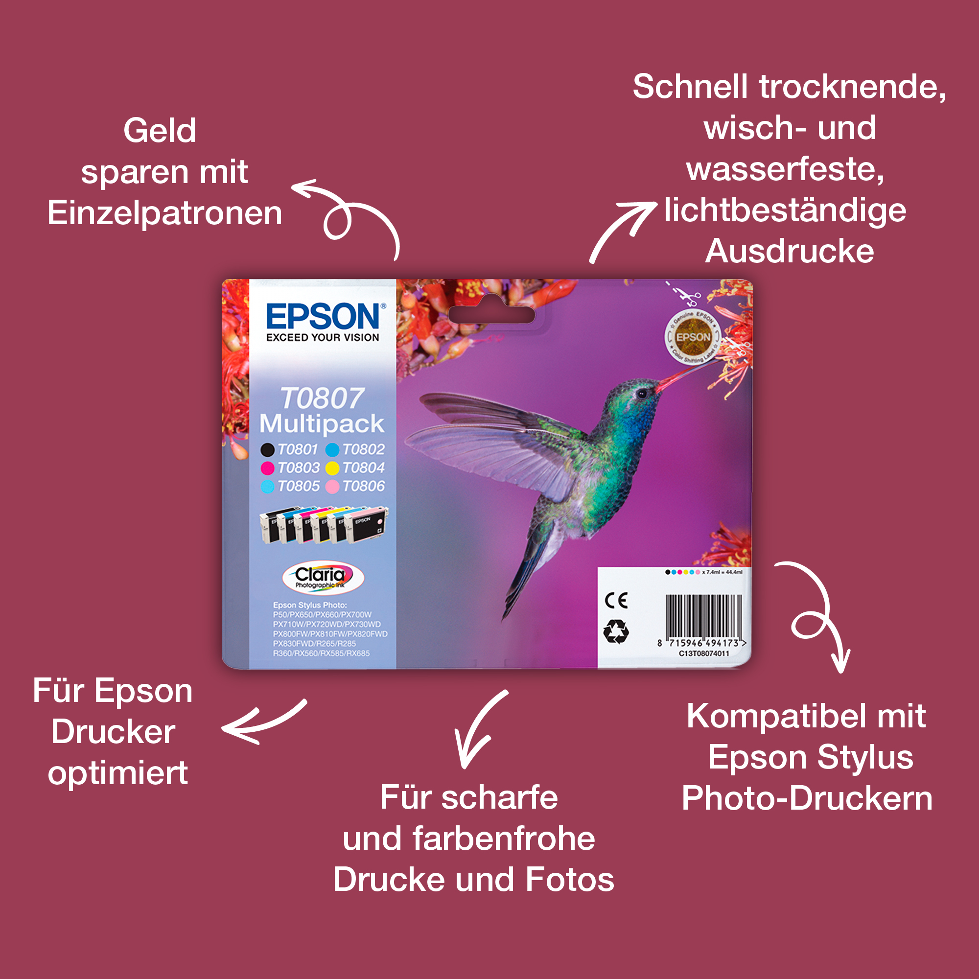 EPSON T0804 (Kolibri) gelb Druckerpatrone