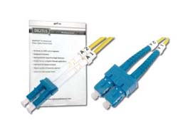LWL Patchkabel, Duplex, LC > SC Stecker, Singlemode OS2