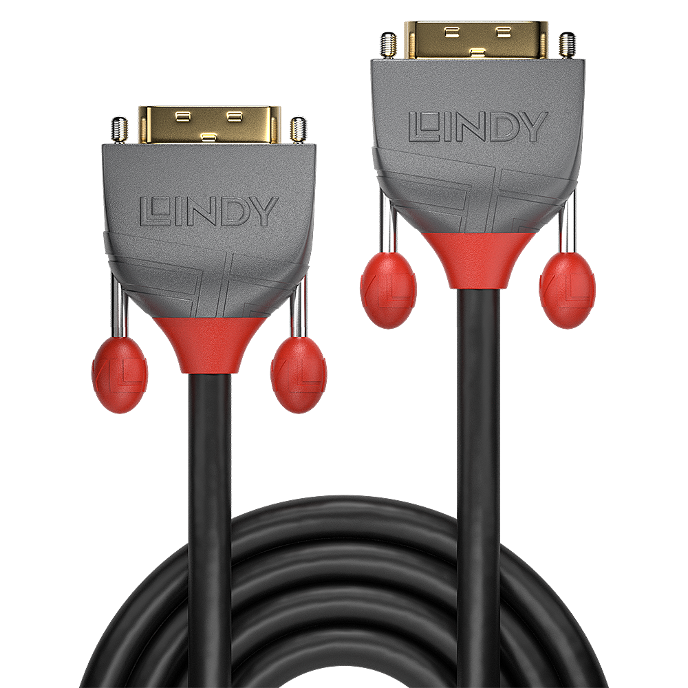 LINDY DVI-D Dual Link Kabel Anthra Line 5m